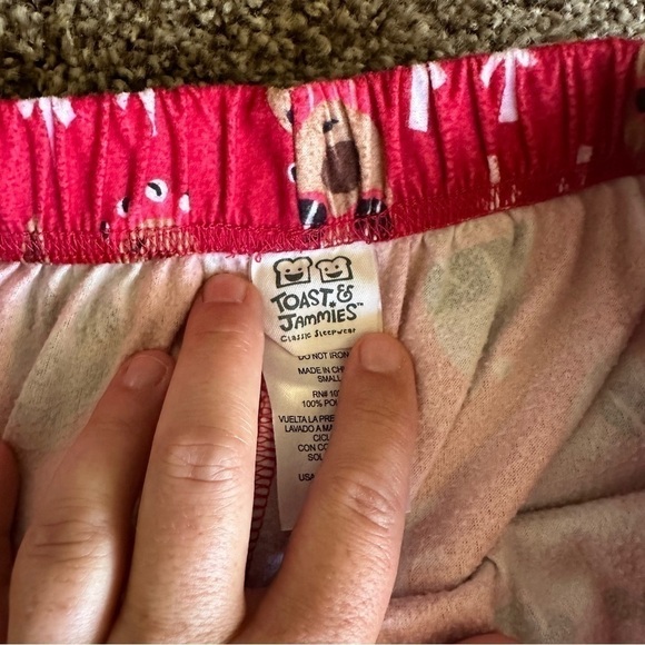 Toast & Jammies reindeer flannel pajama pants small - Picture 3 of 6